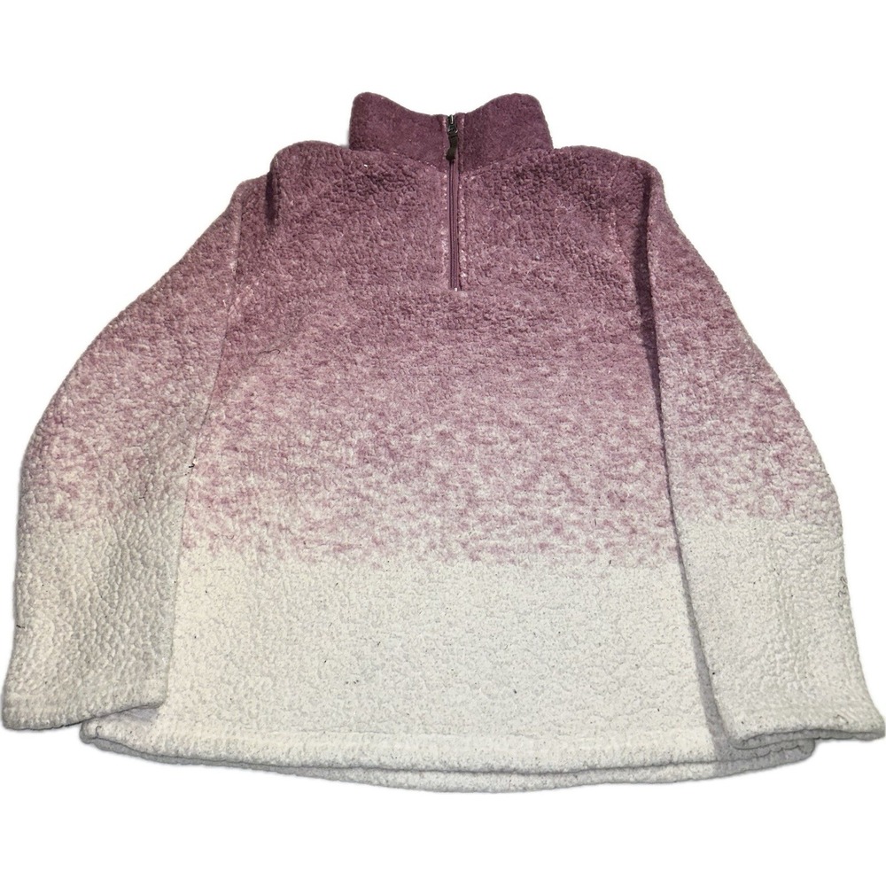 Buffalo Outdoors Workwear Women's 1/4 Zip Sherpa Size‎ M Purple Fade Pullover